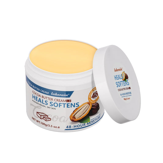 QIEEUMIN Cocoa Butter Cream for Body & Face Multi-Purpose Solid Cream Nourishes and Softens The Skin Smoothes Marks Cocoa Butter Moisturiser 100g