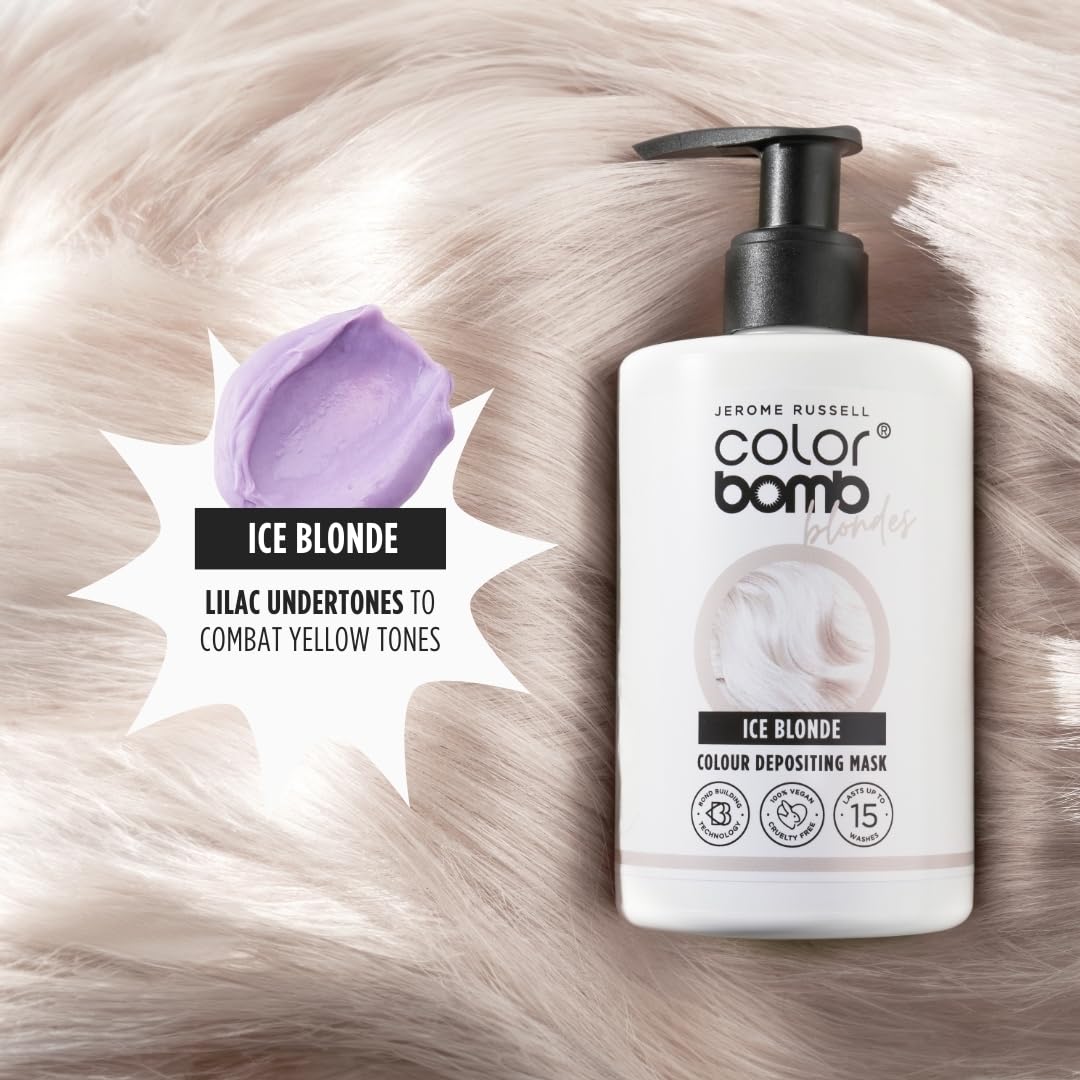 Jerome Russell Color Bomb Blondes - Ice Blonde Colour Depositing Conditioning Mask, 300ml