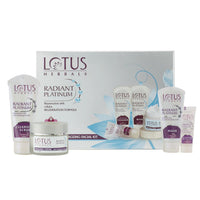 Lotus Herbals Radiant Platinum Facial Kit With Platinum Dust & Passion Fruit 170g (Multi Use)