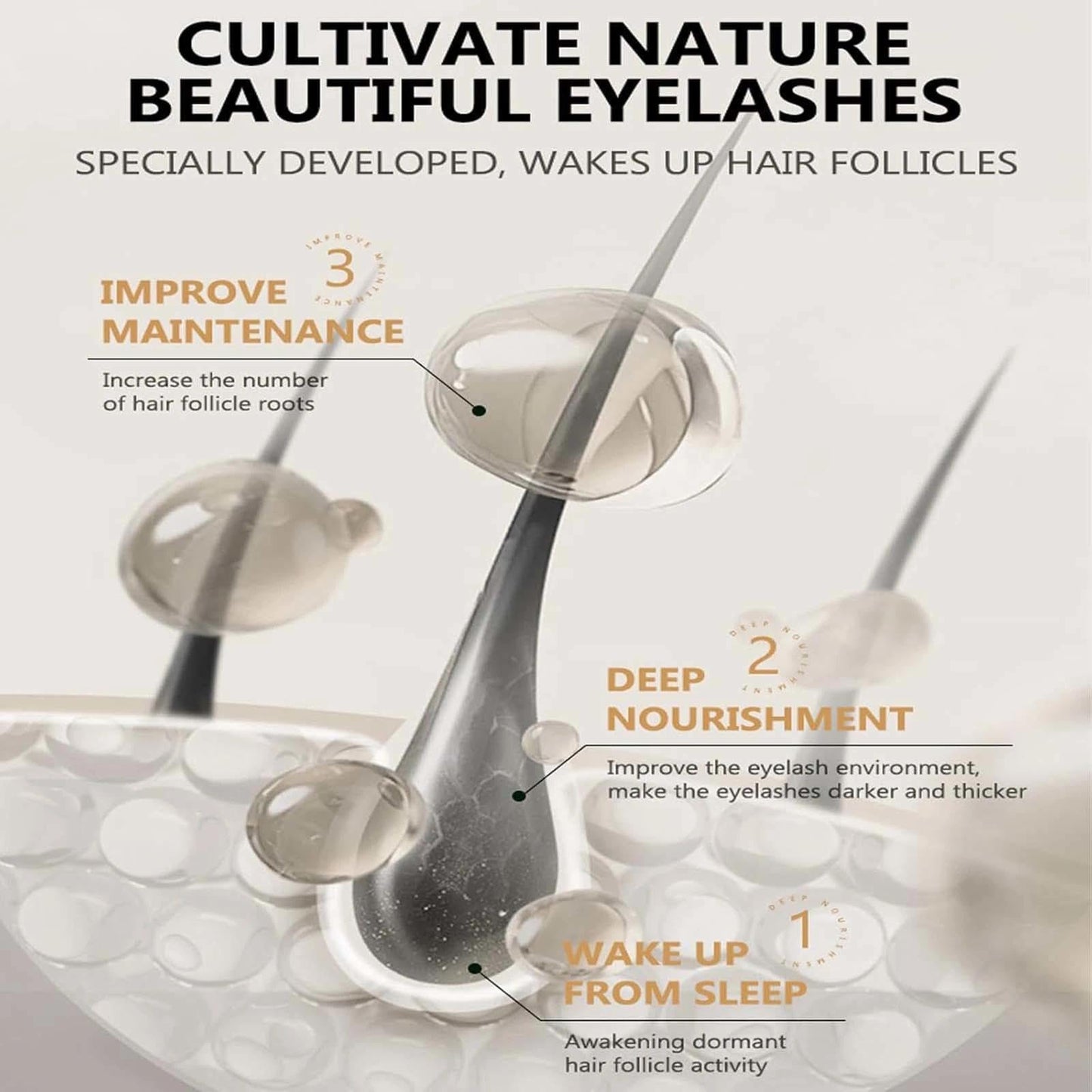 EveBeaty Eyelash Growth Serum - Enhances, Lengthens, Strengthens - 4ml