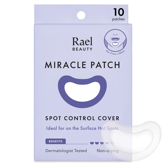 Rael Pimple Patches, Miracle Large Spot Control Cover - Spot Patches, Long Size, Hydrocolloid Strip for Breakouts Extra Coverage Acne Patch, All Skin Types, Vegan, Cruelty Free (10 Count)