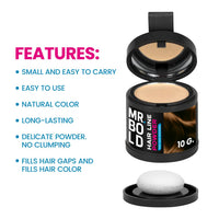 Mr.Bold Hairline Powder Dark Blonde 10g Instant Root Touch Up & Grey Coverage, Natural Hairline Concealer for Thinning Areas, Sweat Resistant & Windproof, Root Cover up for Women & Men