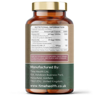 Time Health Vitamin D3, D2, K2, Natural Wholefood Plant Based - Zero Additives - Pullulan (120 Capsule Pouch)