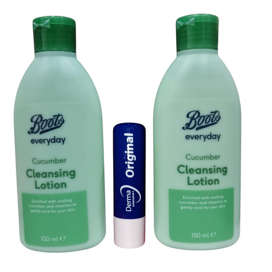 Generic Boots Cucumber cleansing Lotion 2x 150ml With Free Orignial Lip Balm