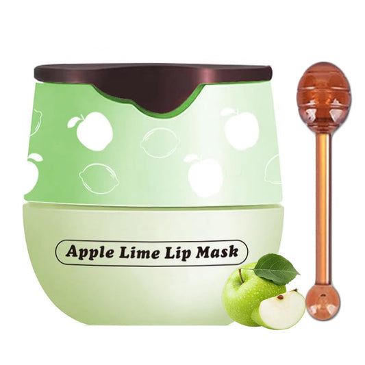 TITIMORE Bee Balm Lip Balm Honey Pot Lip Mask Apple Lip Sleeping Mask Propolis Moisturizing Lip Mask Day and Night Repair Long Lasting Hydrating Lip Cream For Dry Chapped Peeling Cracked Lips(Apple Lemon)