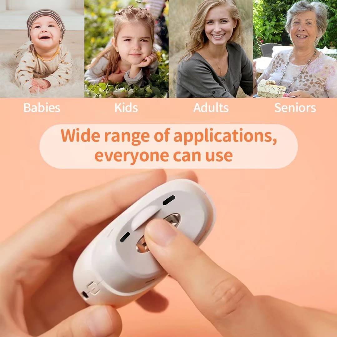 Vanyuei Electric Nail Clippers,Cordless Curved Design, Automatic Nails Blanking Sanding, No Noise, One-Key Operation Portable Nail File for Children Elderly Adults Manicure