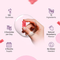 WeightWorld Multivitamin Gummies for Women & Men - 13 Ingredients - 120 Gummies - 2 Months Supply - Natural Strawberry Flavour - Vitamins & Minerals Like VIT C, D3, B6, B7, B12 & Zinc - Vitamin Gummy for Adults