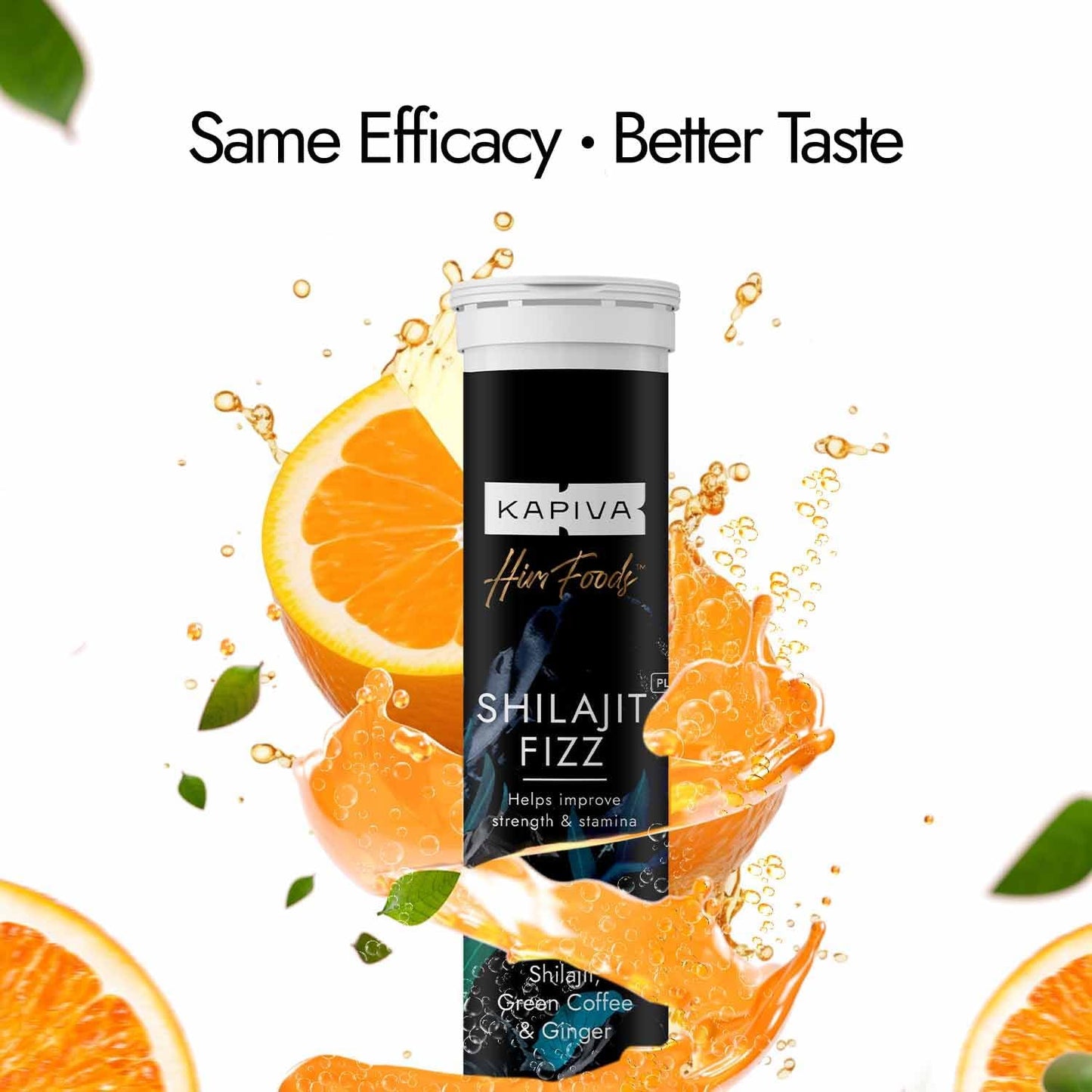 Kapiva Himfoods Shilajit Plus Fizz - Ayurvedic Energy & Stamina Boosting Effervescent 20 Tablets