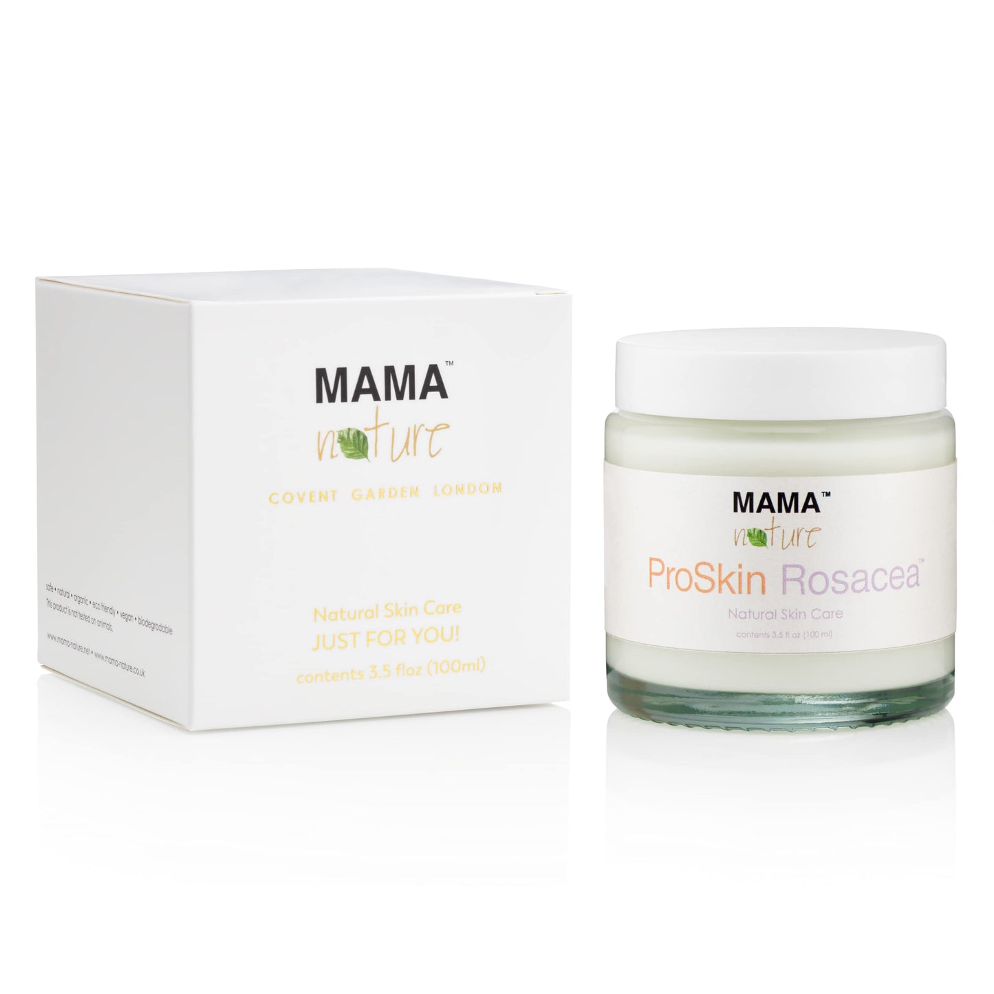 Rosacea Relief Day Night Cream - Mama Nature ProSkin Rosacea Face Lotion. Natural Skin Care Treatment. Handmade in the UK. 3.5 fl oz/100 ml