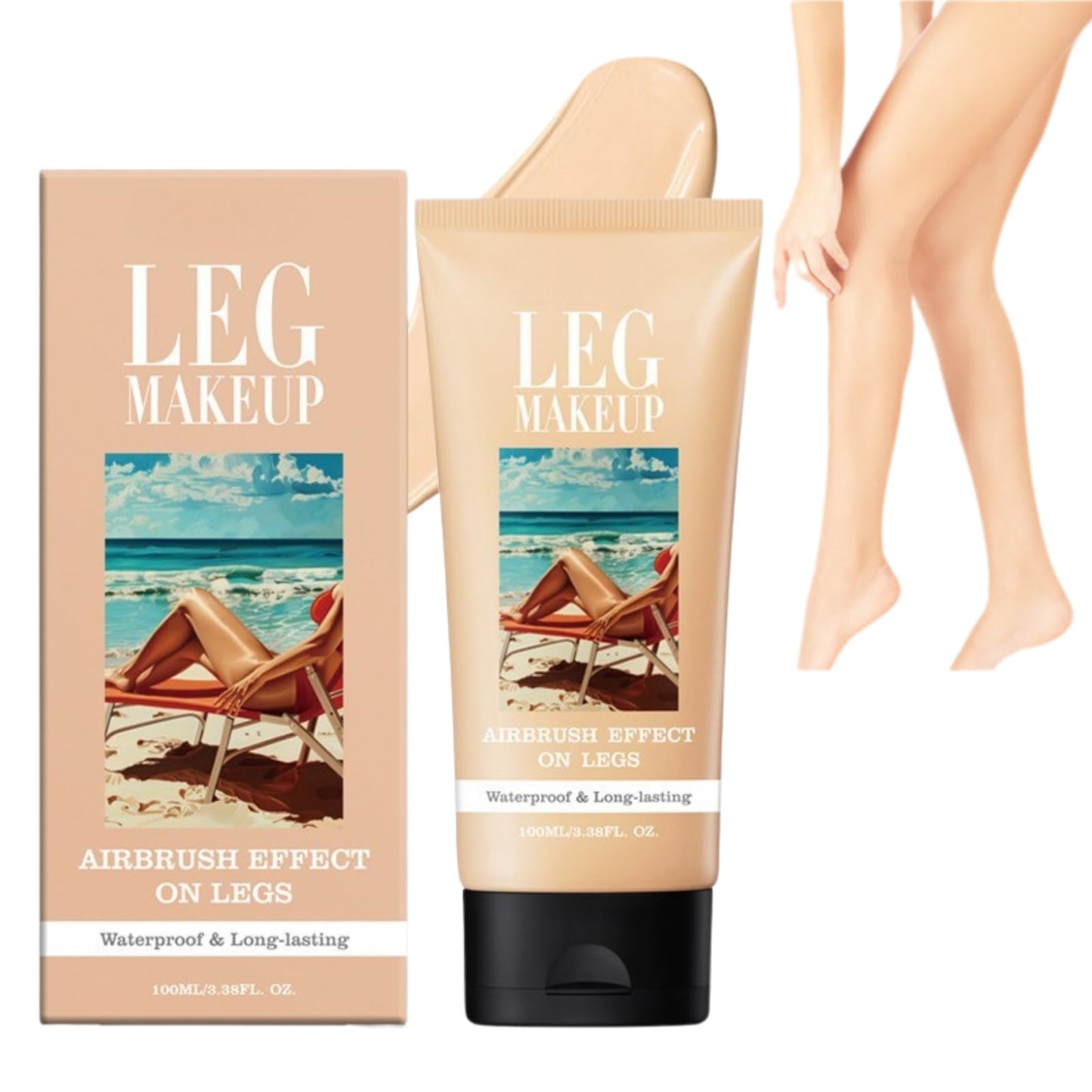 SHEBEEDO Leg Makeup Full Coverage Waterproof No Transfer Leg Makeup To Cover Veins Concealer For Mature Skin Smooth Tone Body Makeup Long Lasting Leg And Body Scar Cover Up (#01)