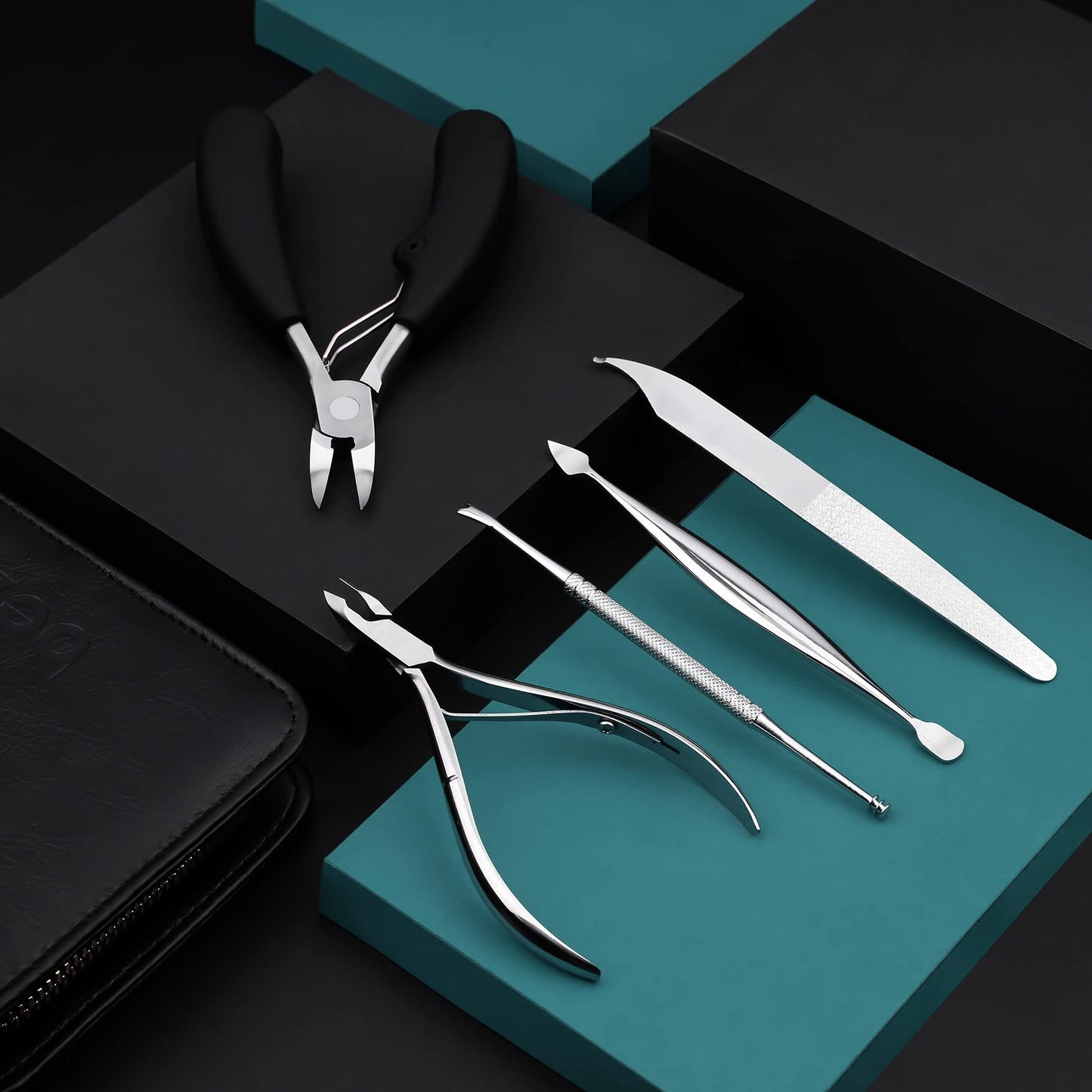 BEZOX Toenail Clippers for Thick and Ingrown Nails, Professional Podiatrist Toenail Nipper for Seniors，Chiropodist Style Toe Nail Clipper Large Heavy Duty & Easy Grip Rubber Handle Toenails Trimmer