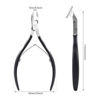 FERYES Cuticle Nippers Professional Stainless Steel Cuticle Trimmer, Extremely Sharp Cuticle Cutters Remover Scissors Pedicure Manicure Nail Matt Balck