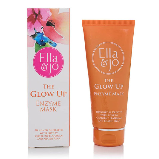 Ella & Jo Glow Up Enzyme Face Mask – Exfoliate, Brighten & Hydrate with Hyaluronic Acid, Vitamin C & Fruit Extracts - Gentle Facial Exfoliator For Smooth Radiant Skin - Vegan