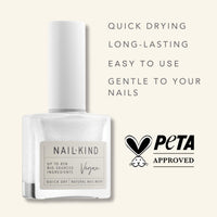 NAILKIND White Nail Polish Glazed Donut 8ml Vegan Nail Varnish – Classic White Finish, Quick Drying Long Lasting Chip Resistant Manicure, Low Chemical Formula, PETA & Halal Certified, NailKind