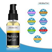 YEOUTH Eye Gel with Hyaluronic Acid, Radiance Under Eye Gel for Puffiness, Dark Circles & Eye Bags, Hydrating Eye Skin Care, Anti Aging Skin Care for Women & Men, Night Eye Gel