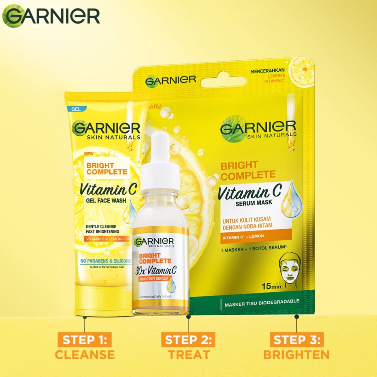 Garnier Skin Naturals, Light Complete Serum Mask, 32g