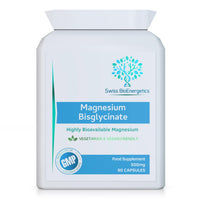 swiss bioenergetics Magnesium Bisglycinate (Glycinate) 500mg - 90 Highly Bioavailable, Maximum Absorption Capsules for Better Sleep, Muscle and Nerve Support Vegan & UK Made