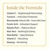 MED Vitamin C + Turmeric Brightening Body Cream – Firming Moisturiser for Uneven Skin Tone, Age Spots & Sun Damage | Shea Butter & Aloe Vera | Vegan | Eco Exfoliating Gloves & Prosperina Card