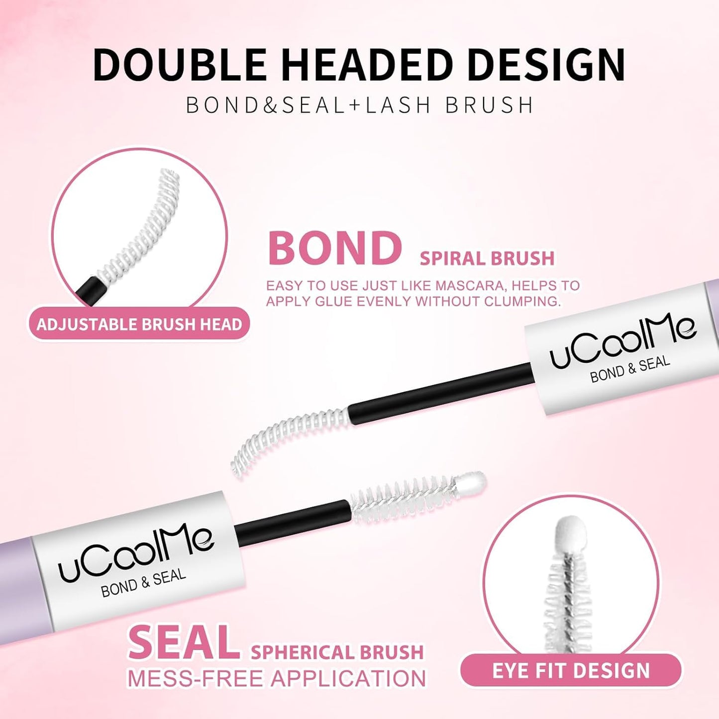 UCOOLME uCoolMe Flora Lash Clusters Kit 8-18mm Hybrid Volume Wispy Eyelash Clusters Kit D Curl - WideSpan 0.05mm Ultra-Thin Black Band