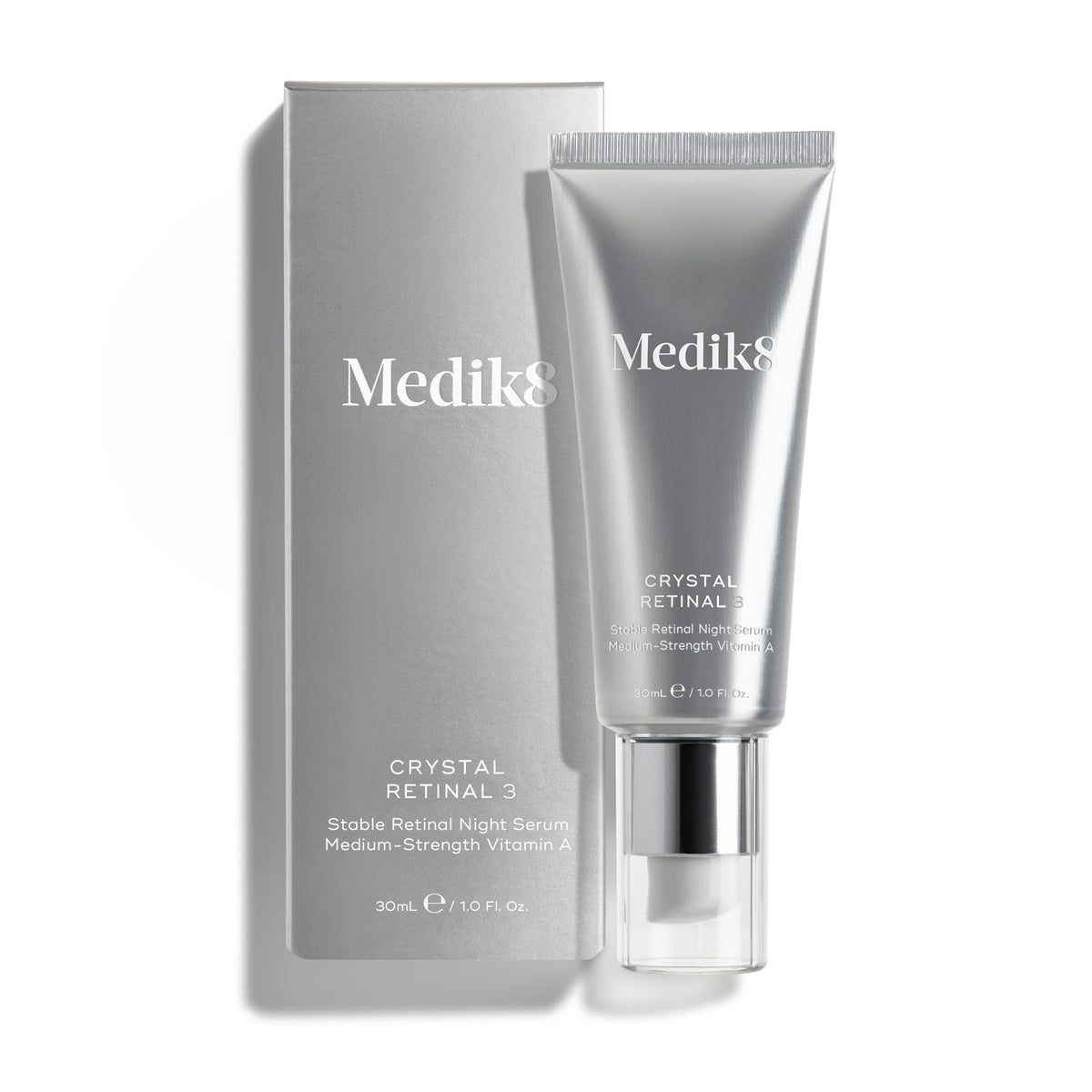 Medik8 Crystal Retinal 3 - Age-Defying Retinal Night Serum - Improves Wrinkles & Skin Firmness- 0.03% Retinal Strength - 11x Faster than Retinol - For New Vitamin A Users - 30ml