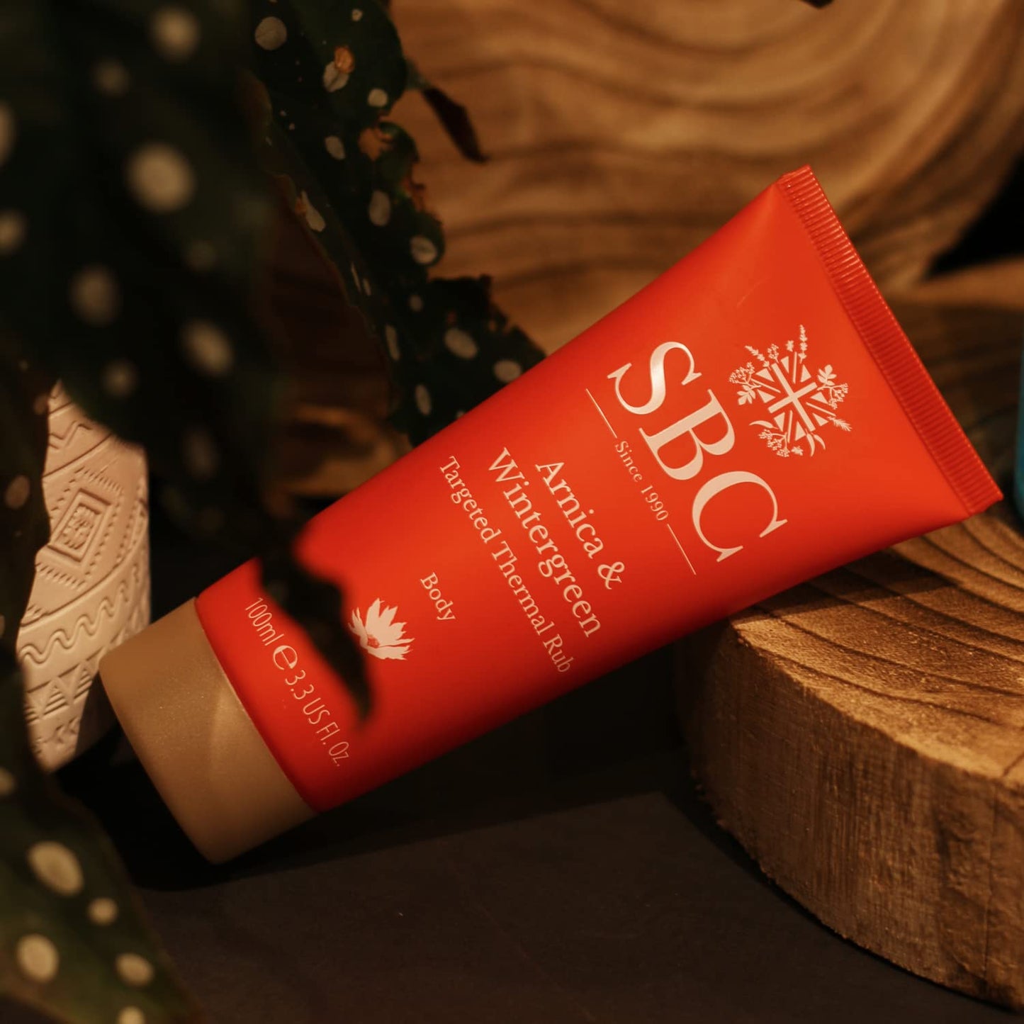 SBC Skincare Arnica & Wintergreen Targeted Thermal Rub 100ml - Warming Cream for Muscle Tension Relief