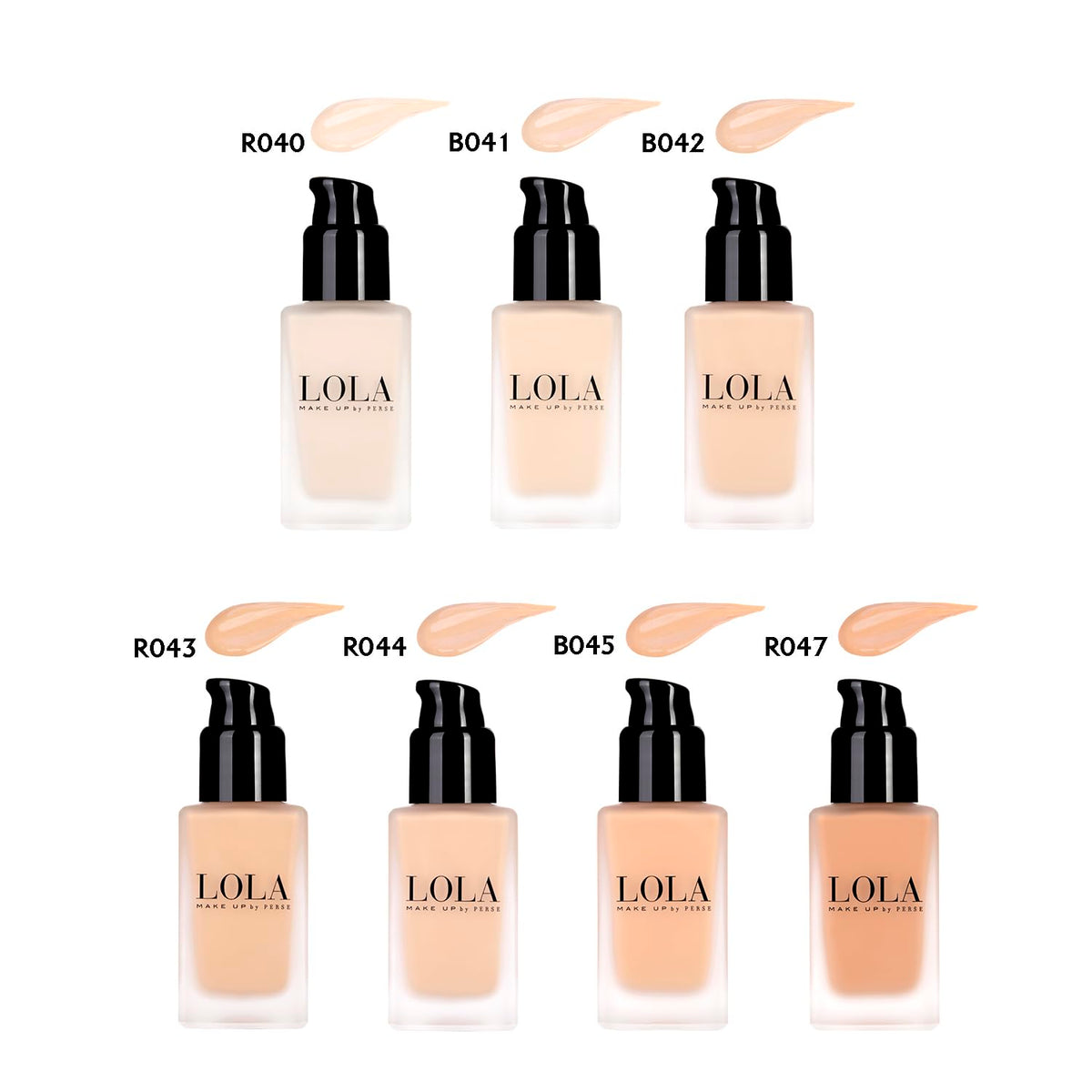 Lola Make Up by Perse LOLA Make Up by Perse Matte Long-Lasting Liquid Foundation – Full Coverage, Buildable Matte Finish, Oil-Absorbing, Shine-Free, Long-Lasting – Paraben-Free, Vegan, Cruelty-Free – [R043-Medium]