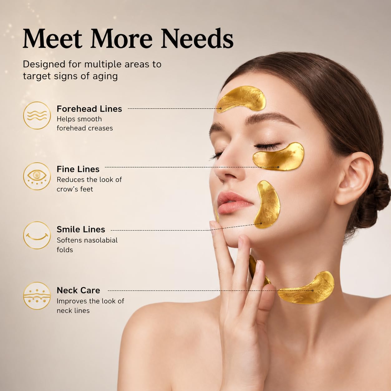 OVALA 21 Pairs Gold Eye Mask Collagen Eye Gel Pads Under Eye Mask for Puffiness and Dark Circle Under Eye Patches for Women and Men, 24k Gold (21 Pairs Boxed)