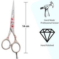 wish beauty,the royal elegance Wishbeauty Pre-Style Magic White Hair Scissors 5.5 Inches Offset Design Forged Special German Steel, Hair Cutting Scissors Shears, Barber Hairdressing Scissor Salon Razor Edge (Magic White)