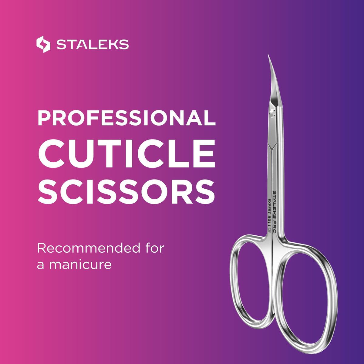 Staleks STALEKS PRO Expert 50 Type 1 Professional Cuticle Scissors - Pack of 1 pcs - Model SE-50/1