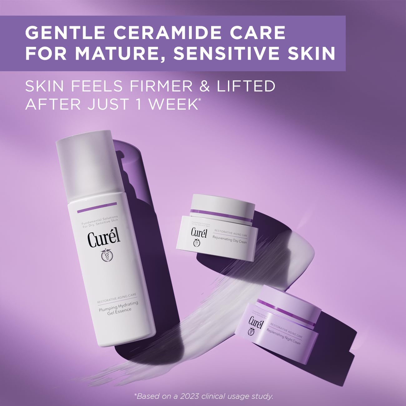 Curel Curél Restorative Aging Care Plumping Hydrating Gel Essence for Dry, Sensitive Skin, 140ml