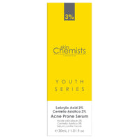 skinChemists Acne Prone Face Serum with Salicylic Acid 2% & Centella Asistica 3% 30ml | Reduce Blemishes & Unclog Pores - Enhance Skin Tone & Texture - Clear, Healthy, Radiant Skin