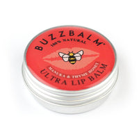BUZZBALM Beeswax Lip Balm For Cracked Lips - Chapped Lips Treatment for Dry Lips - 100% Natural Lip Balms With Beeswax Thyme & Manuka Honey (8.5g)