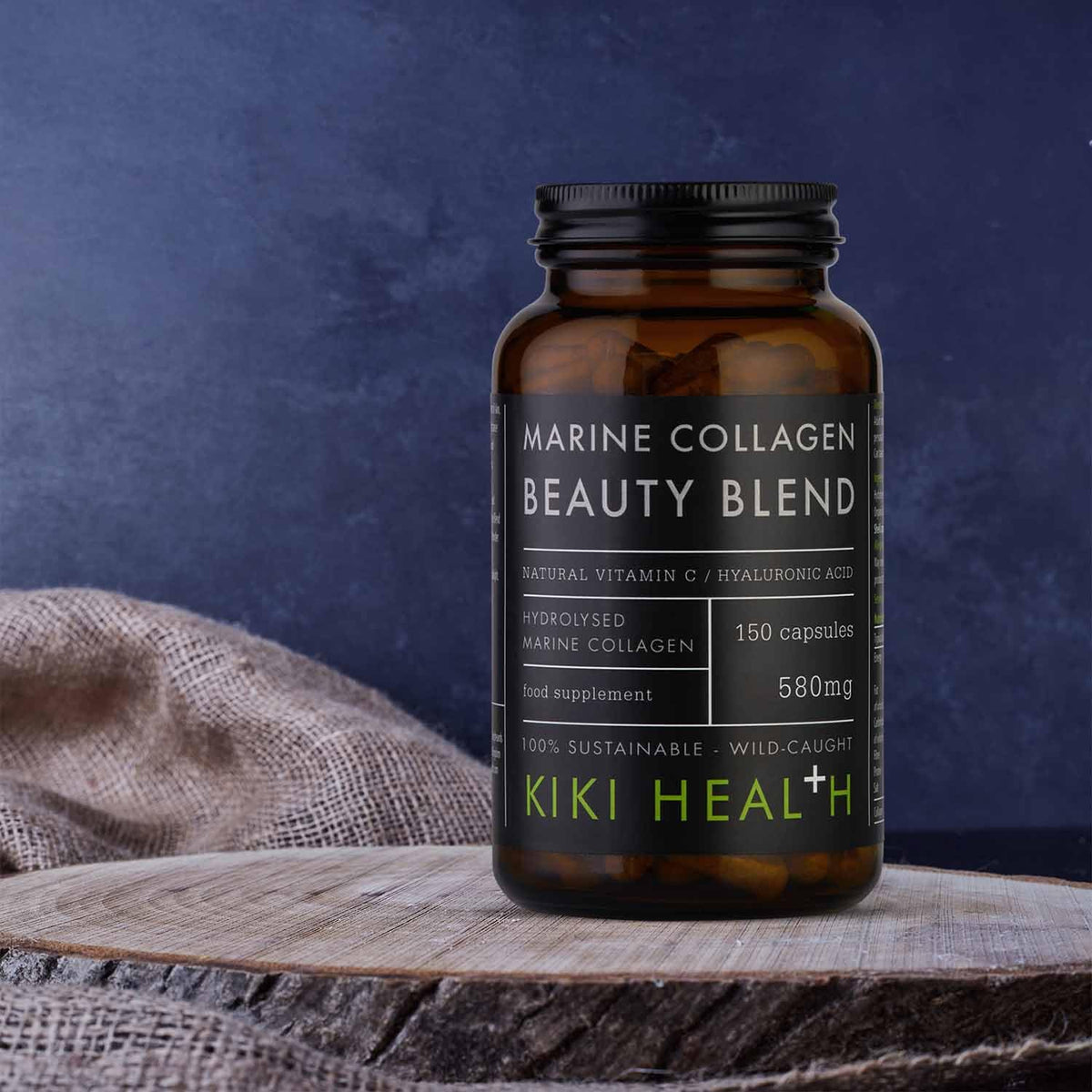 KIKI HEALTH KIKI Health Marine Collagen Peptides Beauty Blend | Vital Protein Supplement for Skin, Hair Nails, Bones, Joints & Digestion | Hydrolysed Collagen with Vitamin C and Hyaluronic Acid - 150 Capsules