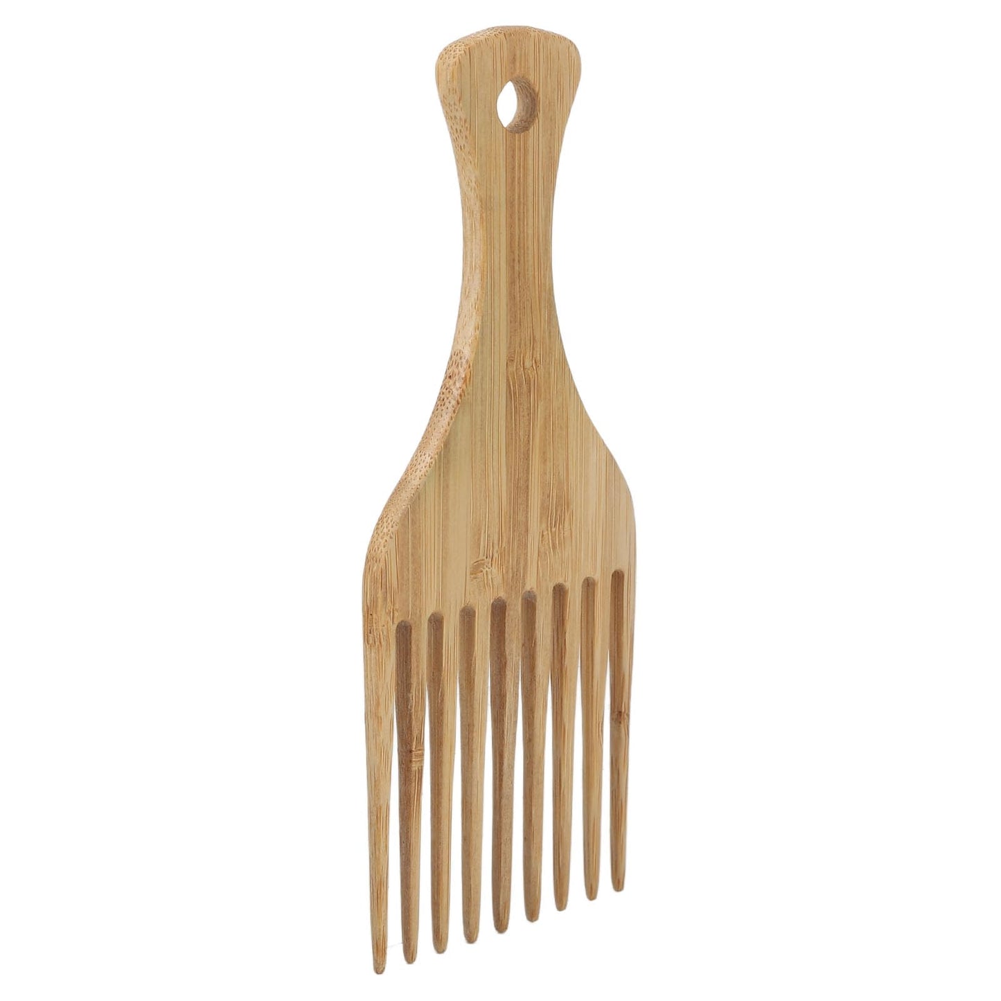 Hair Pick Comb,Wooden Afro Pick Lift Hair Comb,Hair Detangle Styling Comb with Wide Teeth for Wig Braid,Hair Styling Tool for Women Men