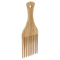 Hair Pick Comb,Wooden Afro Pick Lift Hair Comb,Hair Detangle Styling Comb with Wide Teeth for Wig Braid,Hair Styling Tool for Women Men
