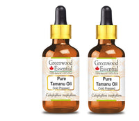 Greenwood Essential Pure Tamanu Oil (Calophyllum inophyllum) with Glass Dropper Cold Pressed 100ml x 2 (6.76 oz)