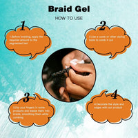 wodemate Braiding Gel | Neat Braid Gel & Shining Hair Jam & Edge Control |Extreme Hold, No Flaking & Long Lasting | Loc Gel for Retwist, Box Braids & Cornrows | 16 oz