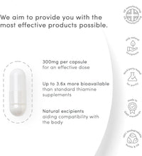 vP Vitality Pro Benfotiamine Vitamin B1 Supplement, 120 Capsules - Fat Soluble 300mg B1 Vitamin for Heart & Cognitive Support - Easy to Swallow Vegan Dietary Supplements for Men & Women