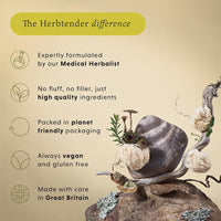 The Herbtender THE HERBTENDER, Doze & Dream - Vegan Adaptogenic Wellness Supplements. Reishi Mushroom & Ashwagandha for Relaxation and Sleep (60 Capsule Pouch)