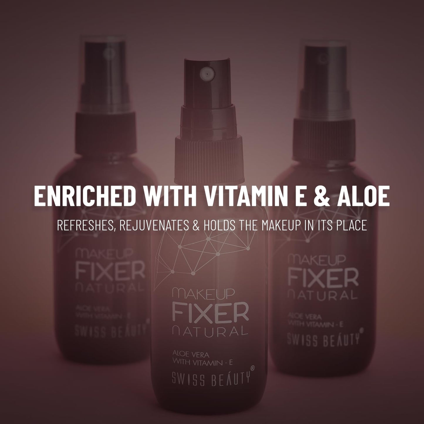 Swiss Beauty Long lasting Misty Finish Professional Makeup Fixer Spray for Face makeup | With Aloe Vera and Vitamin- E | Light weight, quick dry makeup Setting Spray 70ml