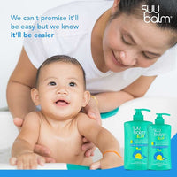 Suu Balm Kids - Soothing Moisturiser Cream Body Wash - Eczema, Psoriasis, Dry, Sensitive Skin Treatment (420ml)