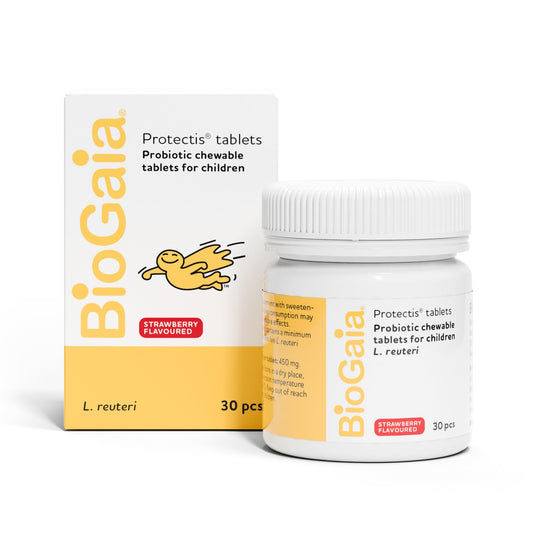 BioGaia Protectis Protectis for Kids, Probiotics Chewables for Children,100 Million Live L.Reuteri, Probiotic Supplement for Kids’Gut Health and Comfort, for Digestive System Support