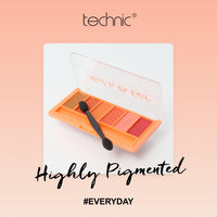 Technic Mini Edit 6 Eyeshadow Palette, Long Lasting and Blendable Matte & Shimmer Shades 7.2g (Heat Is On)