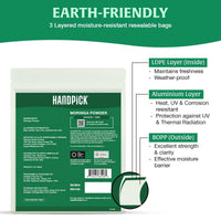 HANDPICK, Moringa Powder (500g/17.6oz) Pure Moringa Oleifera/Moringa Leaves | Resealable Zip Lock Pouch | Perfect for Cooking, Smoothies, Lattes & Moringa Tea