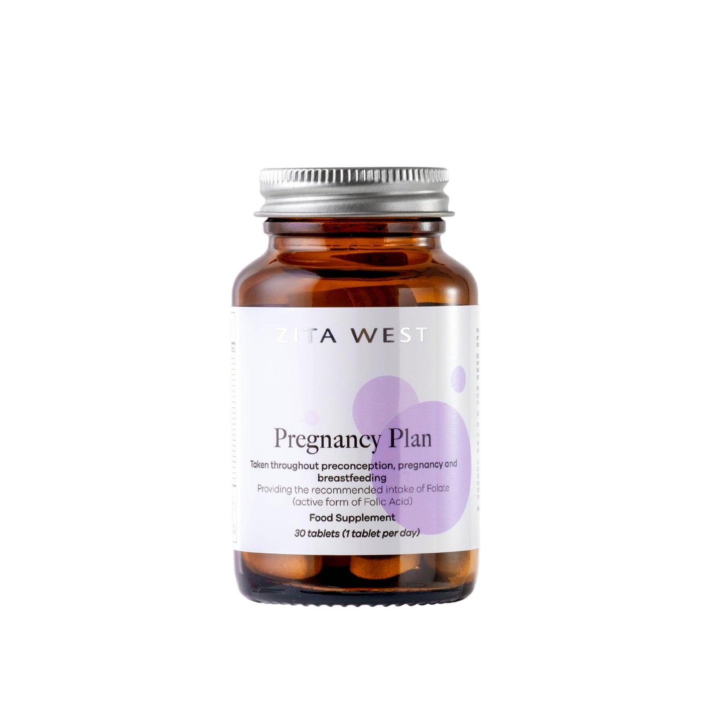 Zita West Pregnancy Plan Conception Vitamins - Preconception, Pregnancy & Breastfeeding Multivitamin - including Folate - 30 Tablets (1 Month Supply)