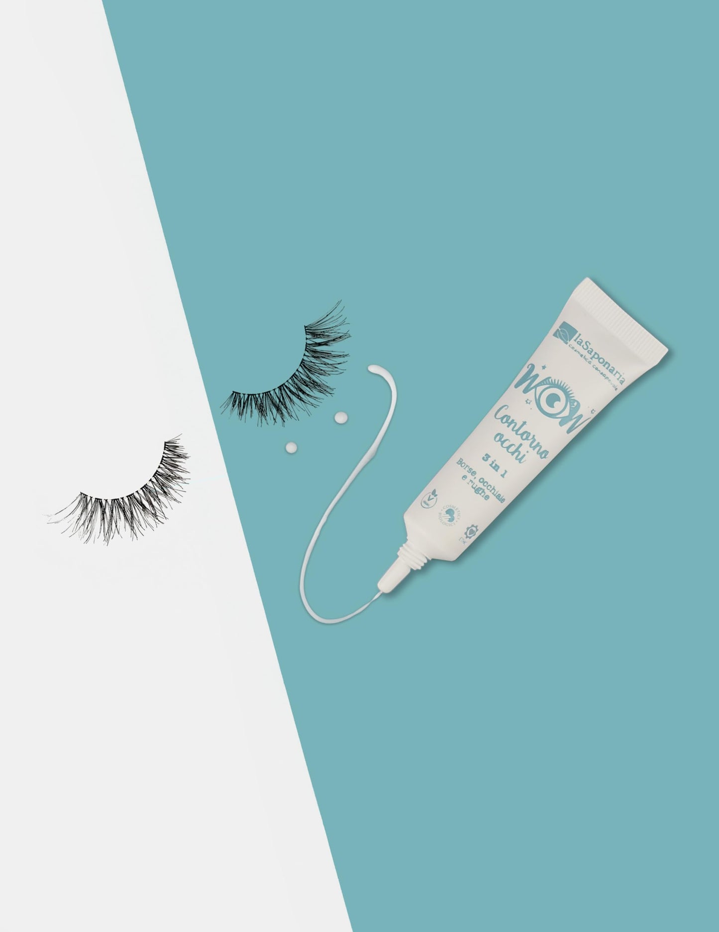 La Saponaria 3 in 1 Eye Contour Cream, Wrinkles & Fine Lines, Dark Circles, Hyaluronic Acid, Retinol, Caffeine, Anti-Ageing, Brighten, Natural, Vegan, Cruelty-Free, Recycled Packaging, Organic, 15ml