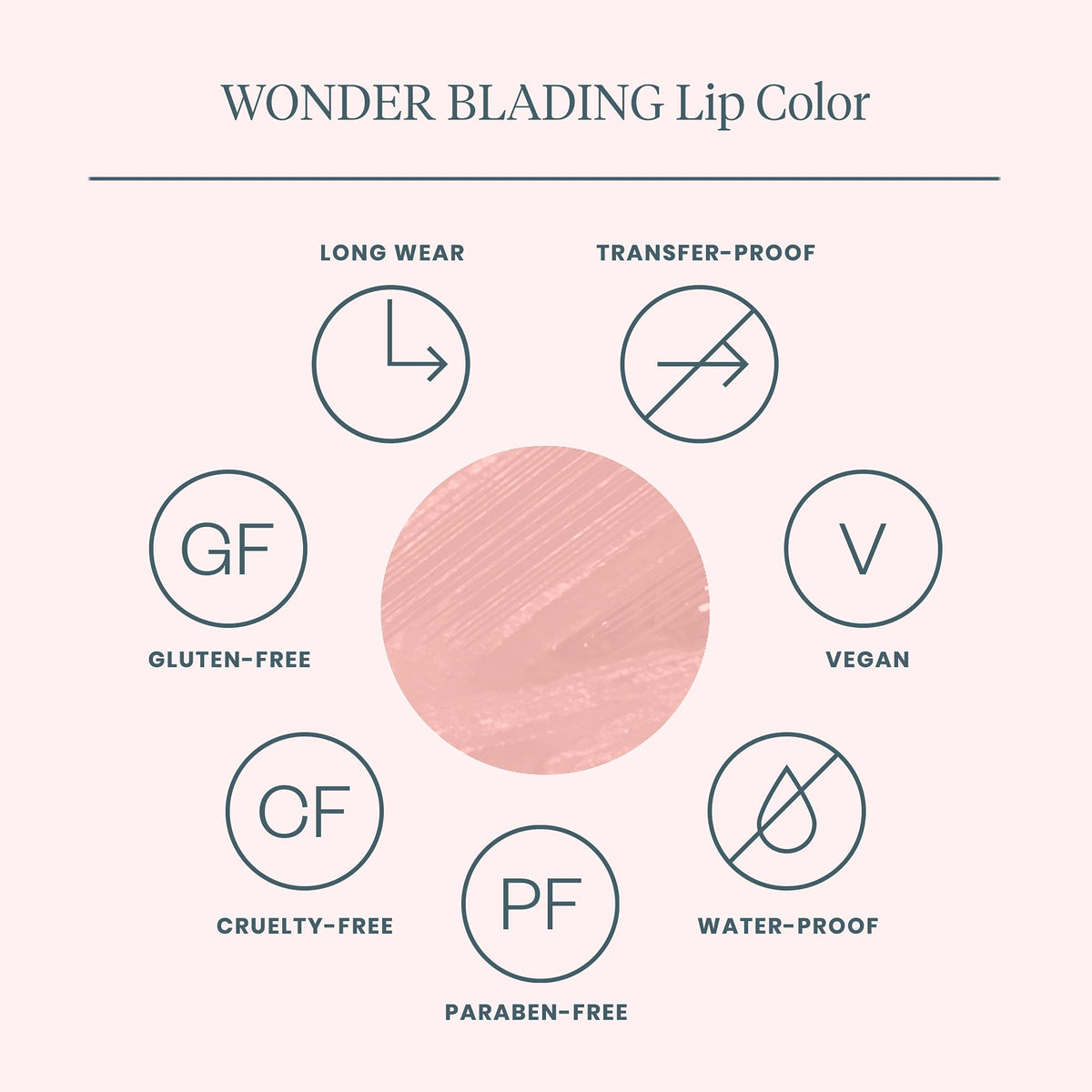 Wonderskin Wonder Blading One Step Lip Stain Masque, Long Lasting Stain & Go Lip Tint Color, Transfer Proof, Matte Finish, Waterproof Formula (Lovely Masque)