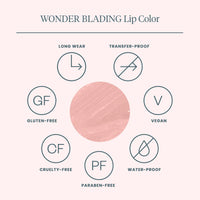 Wonderskin Wonder Blading One Step Lip Stain Masque, Long Lasting Stain & Go Lip Tint Color, Transfer Proof, Matte Finish, Waterproof Formula (Lovely Masque)