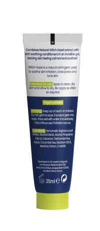 Witch Doctor Gel 35ml with Witch Hazel, helps calm and soothe skin. Packaging may vary