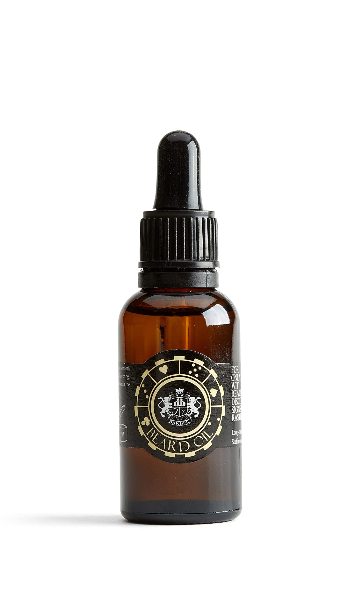 Dear Barber BEARD OIL 30ml – Light & Non-Greasy – Conditions Dry, Brittle Hair – Nourishes Skin – Argan, Almond & Coconut Oils – Easy Application Pipette